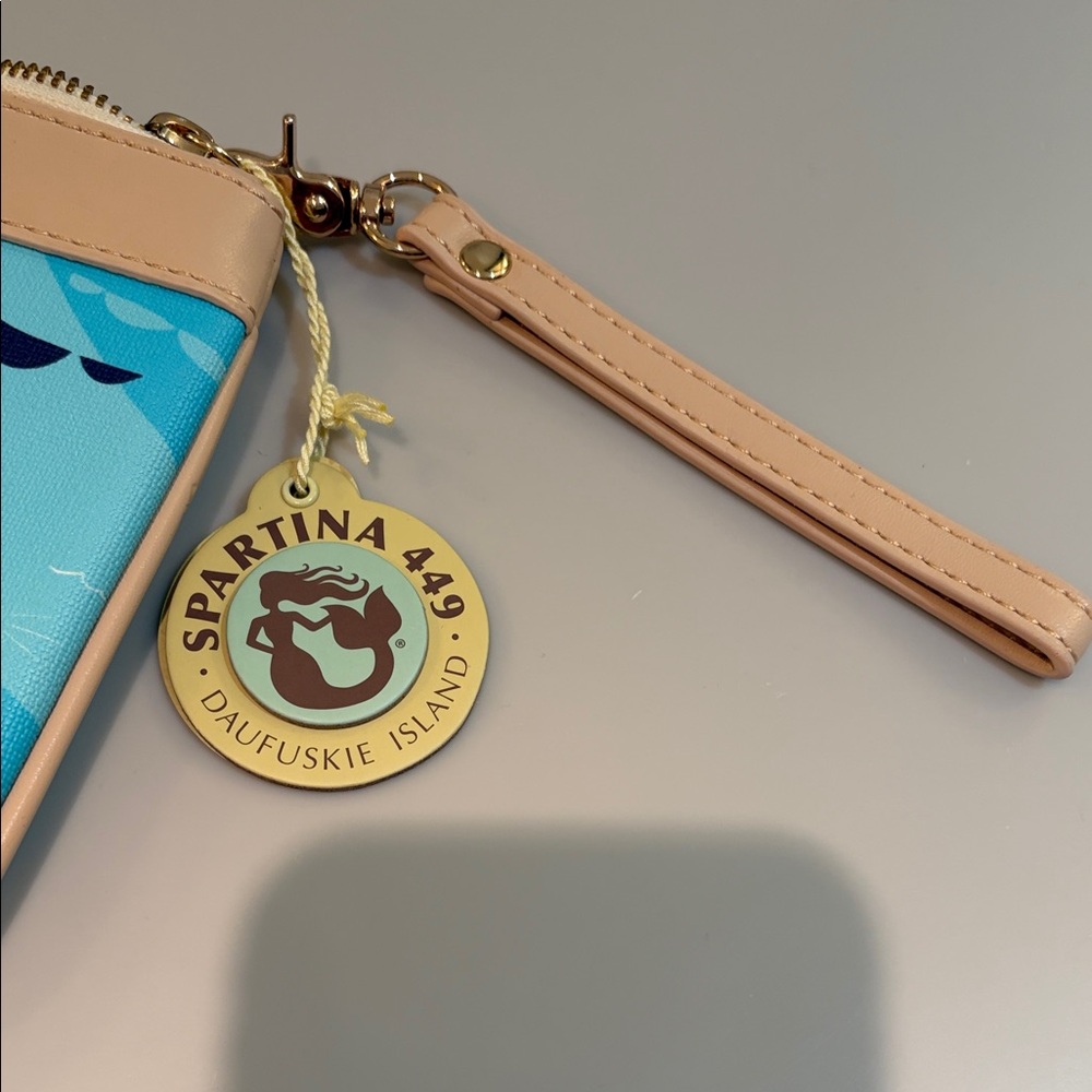Spartina 449 South Carolina Map Wristlet - Turquoise & Neutral - Picture 2 of 4